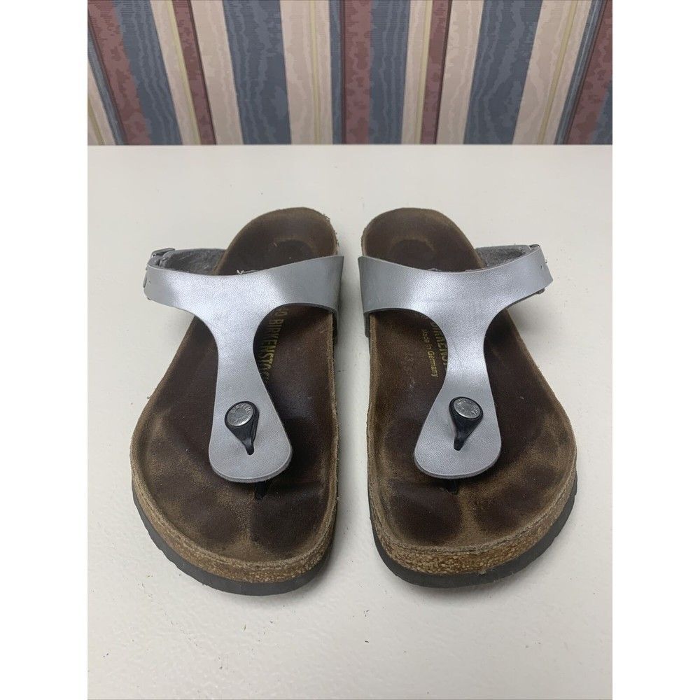 Birkenstock Gizeh Leather Thong Sandals Womens Size 40 US 9 Brown Coffee - Picture 2 of 8